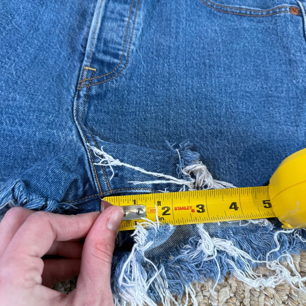 Levi's Blue Denim Jean Shorts - Picture 8 of 9